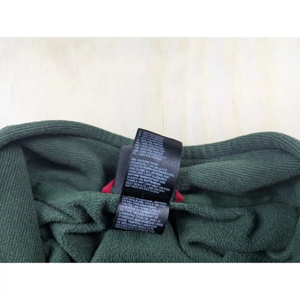 The North Face Men's XL 1/4 Zip Fleece Pullover Green Polartec Thermal Pro
